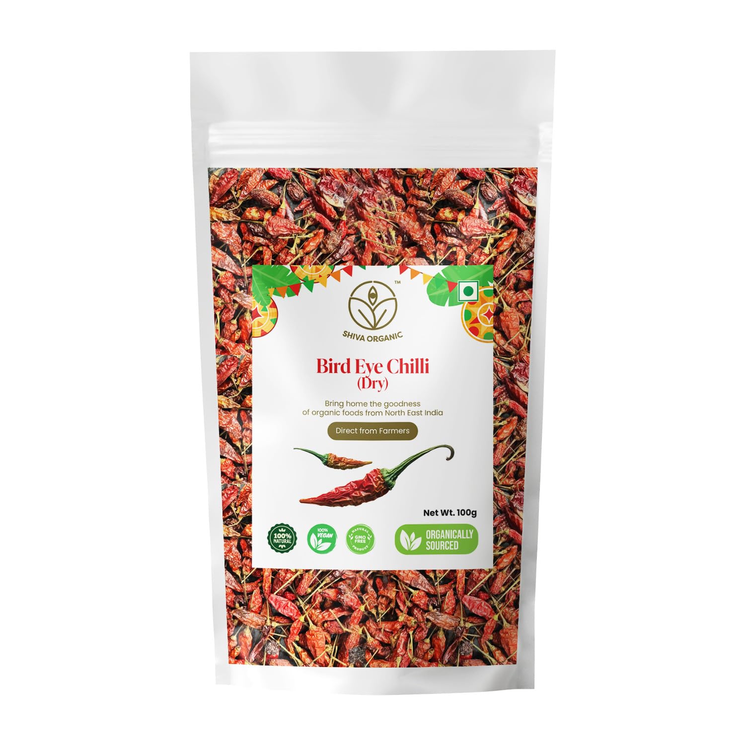 Shiva Organic Bird Eye Chilli Dry - 100 grams (B0CSKFCGPQ) Amazon Price History, Amazon Price Tracker