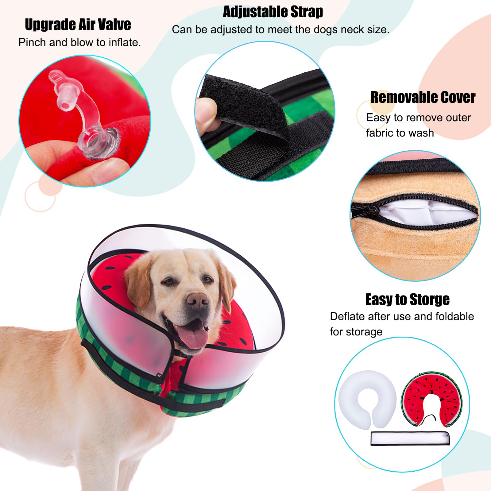 Mariyago Inflatable Dog Cone Collar with Enhanced Anti-Licking - Image 4