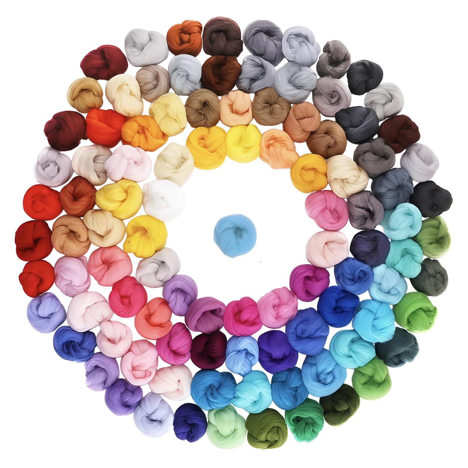 Lot de 100 pelotes de laine à feutrer, 300 g de laine de conte de fées, kit de démarrage pour feutrage à sec et feutrage humide, laine mérinos de qualité supérieure pour le bricolage, le tricot et
