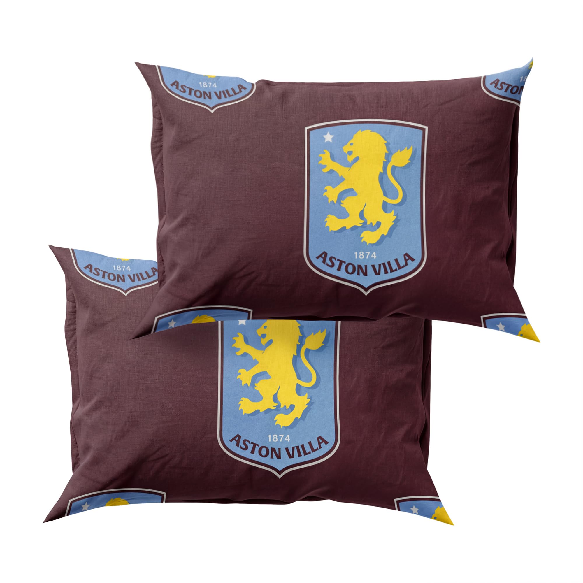The Gift Scholars Aston Villa Officially Licensed Fc Pair Of Pillowcases – Perfect For Kids – For Villans
