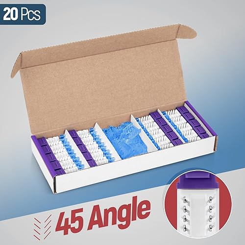 Miniatura 157 de Everest - Paquete de 50 conectores Keystone RJ45 Cat6 en ángulo de 45°, color blanco, conectores RJ45 hembra de perfil delgado, conector Keystone