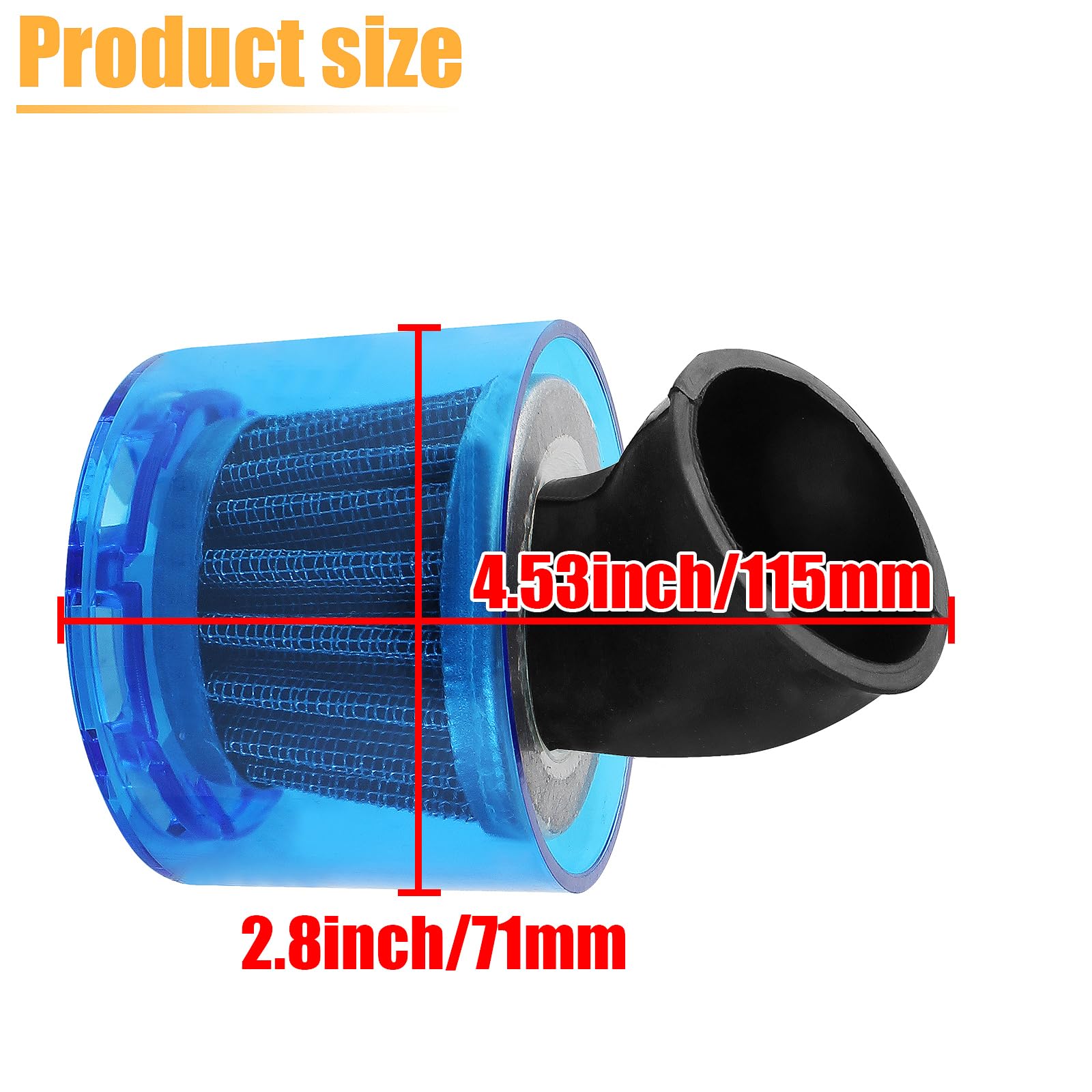 Socobeta Luftfilter, 35 Mm, Gebogen – Für 90/110 Cm³ Pit Quads, Dirt-Bikes & ATVs