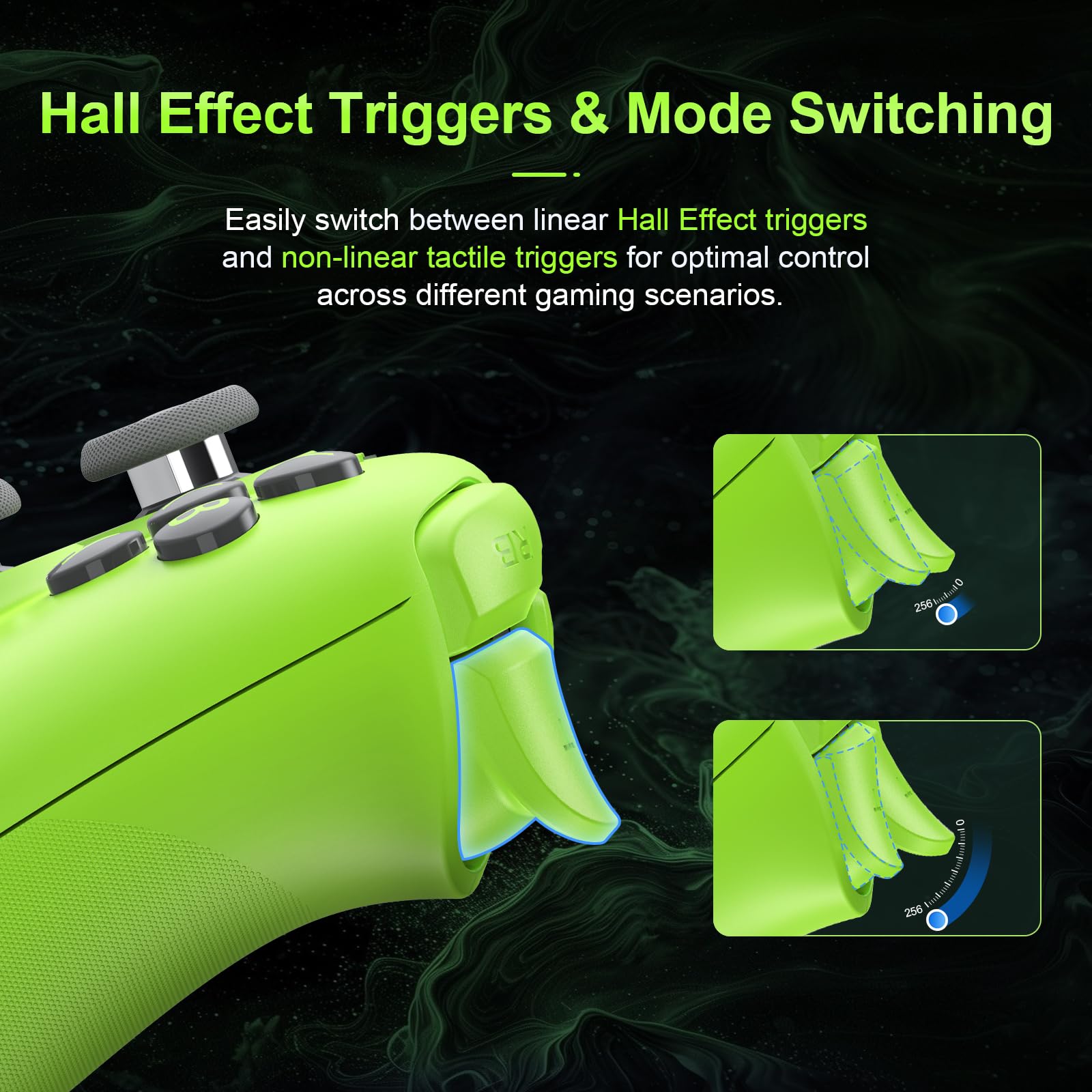 8Bitdo Ultimate 2 Mando Inalámbrico para Windows/Android/Steam (Verde) | Joysticks TMR, 1000Hz Polling Rate, Gatillos Táctiles/Hall, Botones Programables L4/R4 y 2 Traseros, Batería 1000mAh