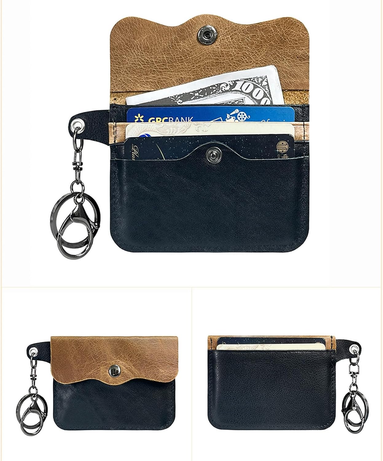 Multifunctional and Card Holder Wallet Compact PU Leather Case for Cards Suitable for Various Occasion Office Essenti