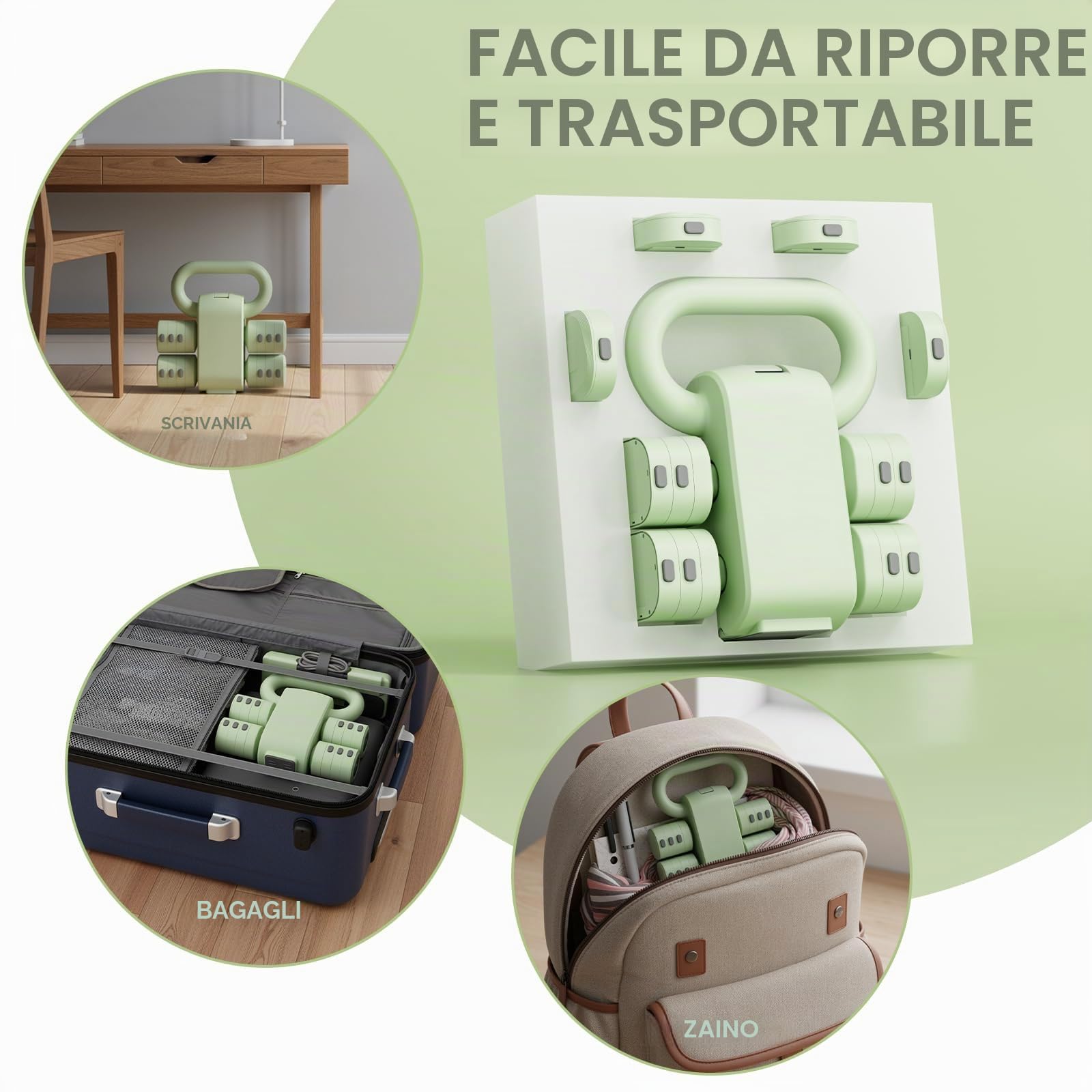 Set di 2 manubri regolabili da donna, 1-5 kg, set di 2 manubri 4 in 1, per donne e uomini, pesi per la palestra a casa, allenamento della forza a casa
