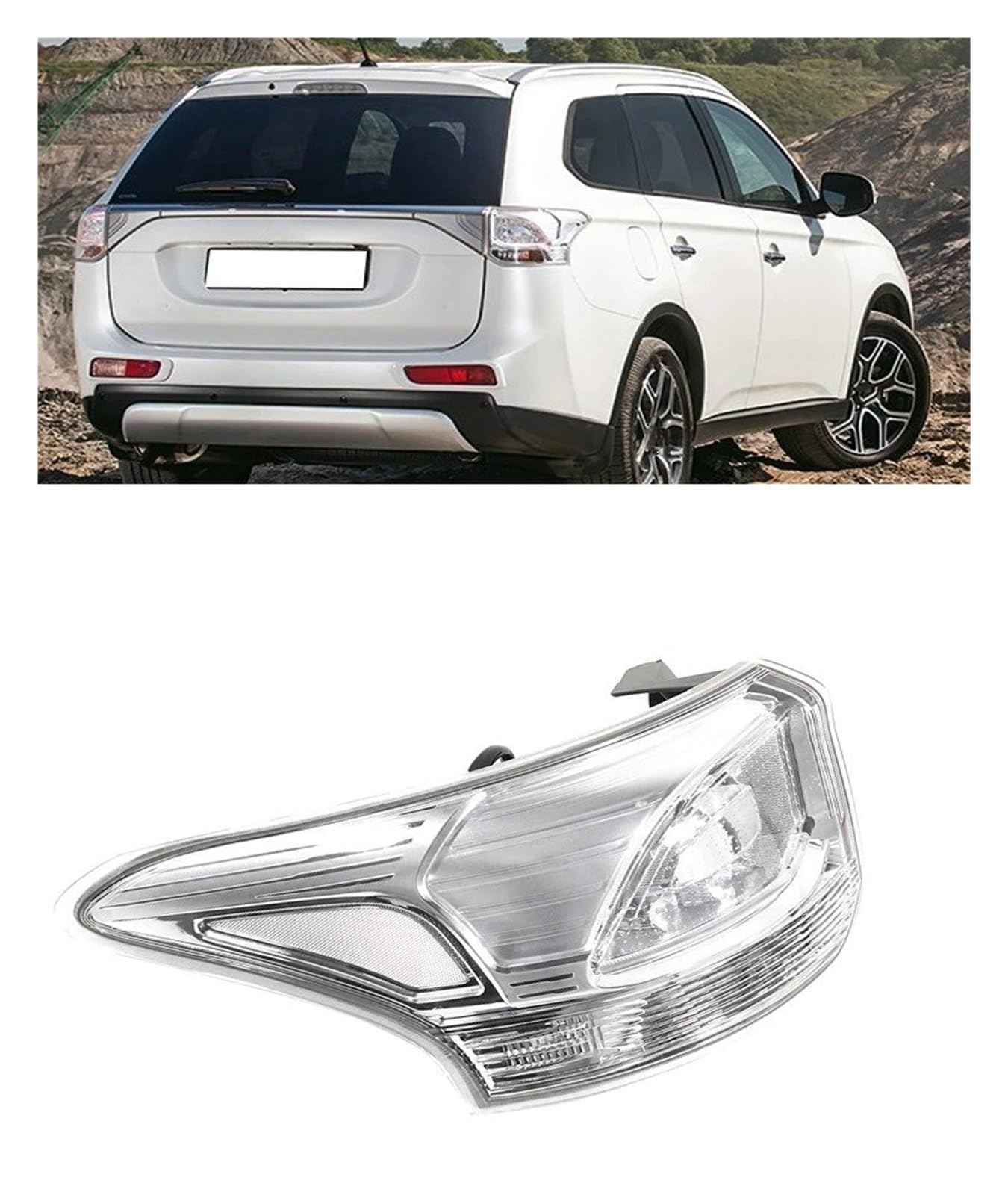 Piloto Trasero Luz Trasera LED Para Coche Para Mitsubishi Para Outlander 2014-2015 8330A790, Luz Freno Intermitente Antiniebla Faros traseros(Bien)