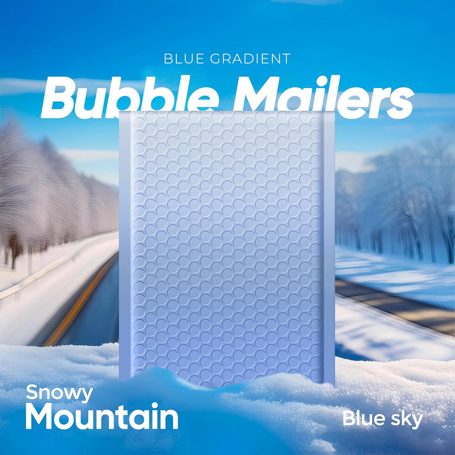 Fuxury Bubble Mailers 6x10" 600 Pack Gradient Blue Padded Envelopes Usable Size 6x9" Self Seal Mailing Envelopes Bubble Padded Shipping Bags for Mailing,Packaging, Small Business