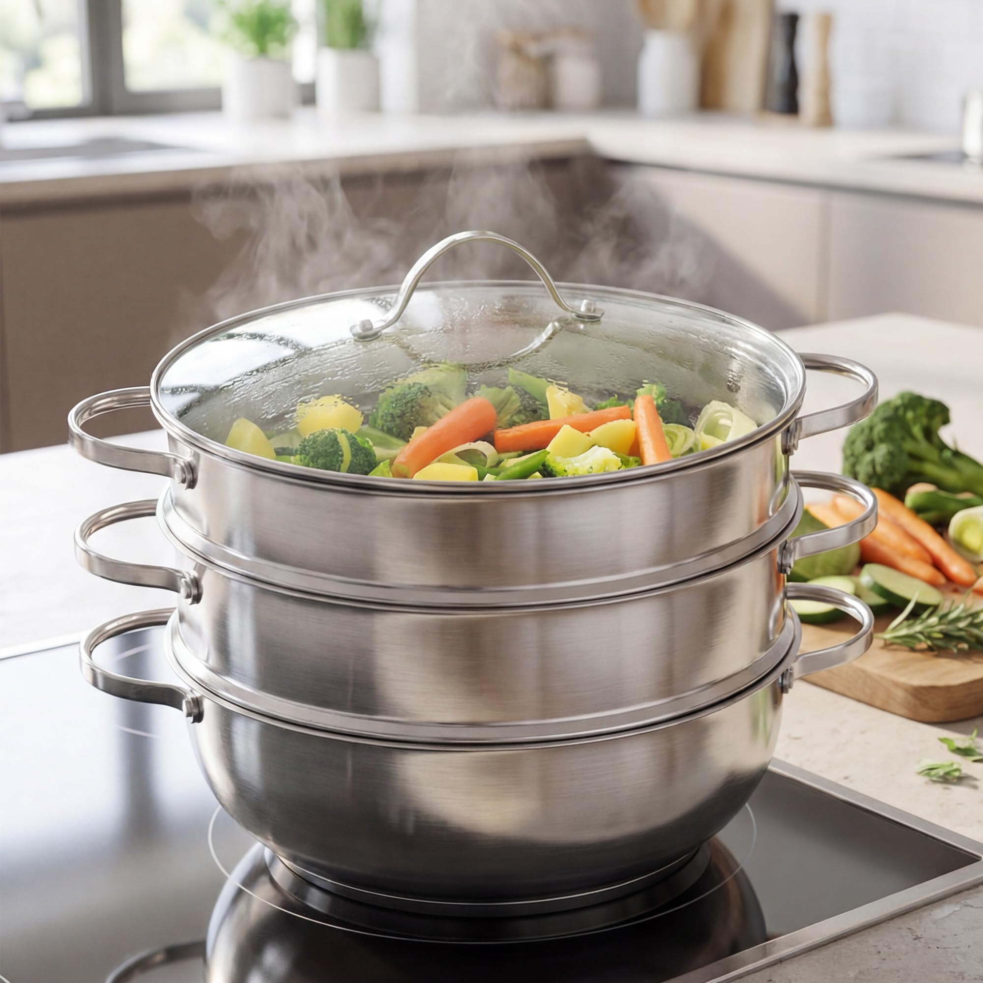 Stoominzet en Vergiet 24 cm Balance LEO | BergHOFF Pannen Serie - Kookwinkel Kitchen&More