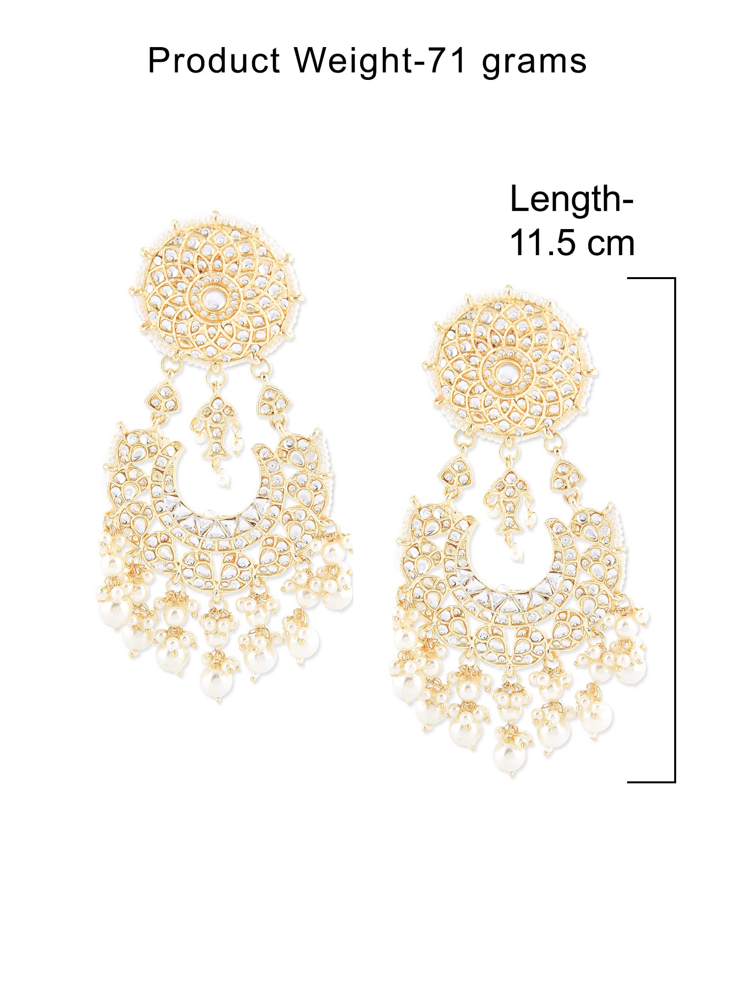 Ethnic Kundan & Embellished Dangle Earring for Women
