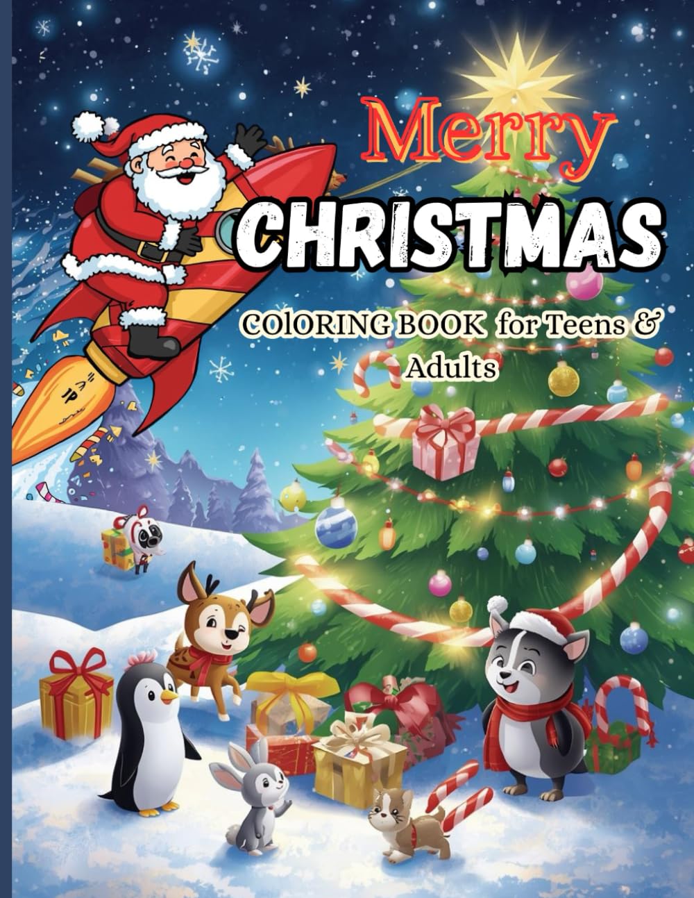 Merry Christmas Coloring Book for Teens & Adults: Celebrate the Season with Joyful & Relaxing with these 40 Festive Collections of Cozy Christmas Coloring pages