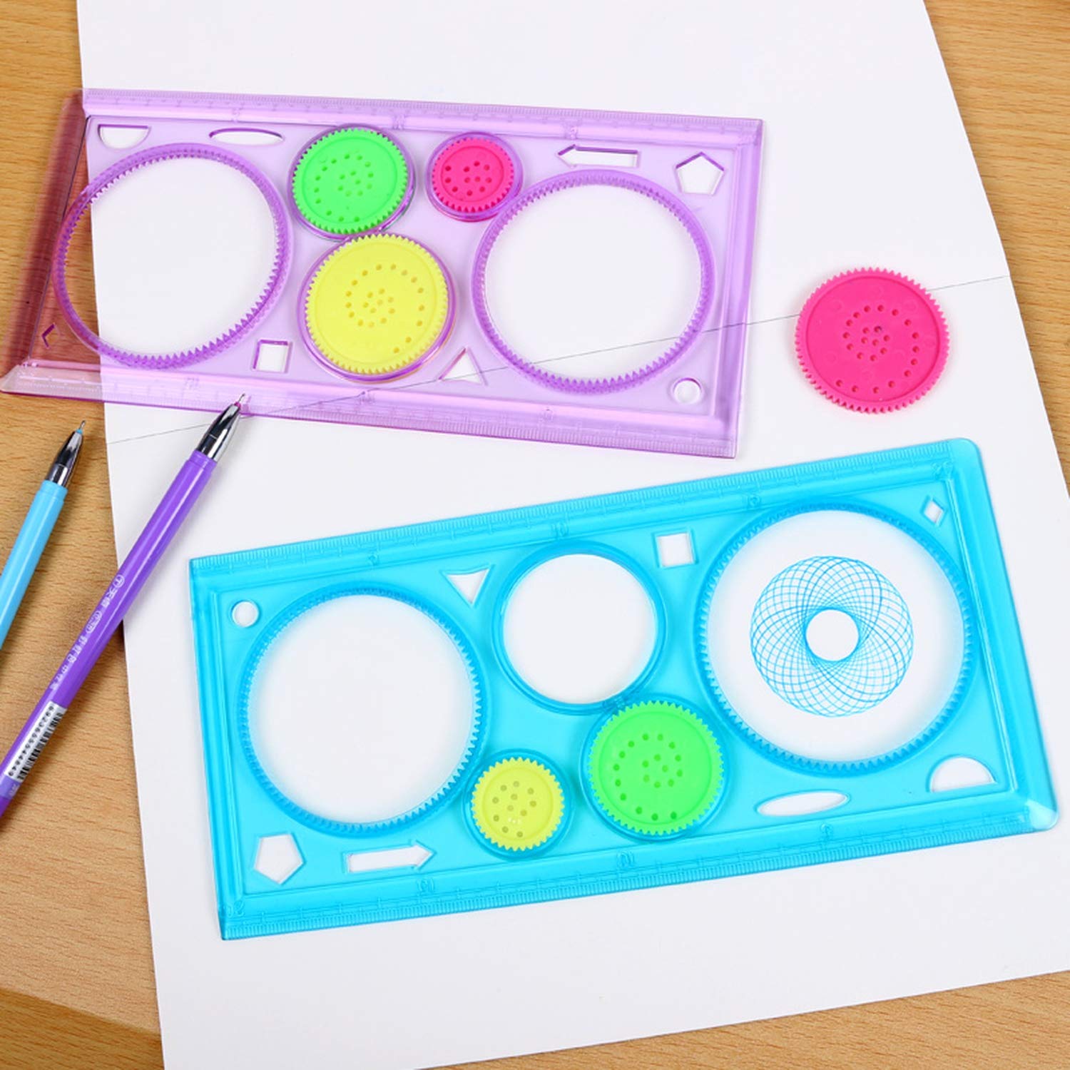 Ohcoolstule Spirograph Set - Kreatives Zeichenwerkzeug Für Kinder | Geometrische Muster & Malvorlagen