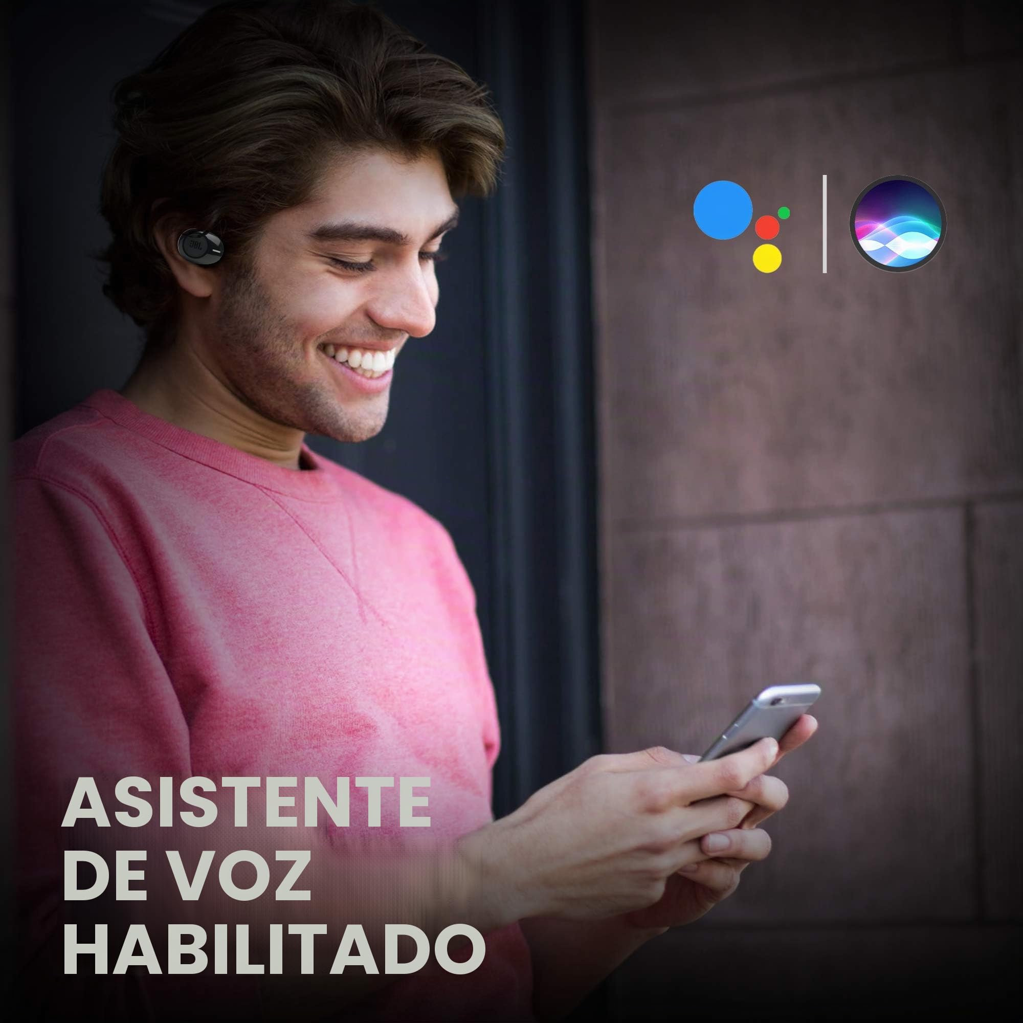 JBL Tune 125 TWS Auriculares intraaurales True Wireless con Bluetooth, Sonido Pure Bass y modo Dual Connect, hasta 32 hrs de música con estuche de carga, negro