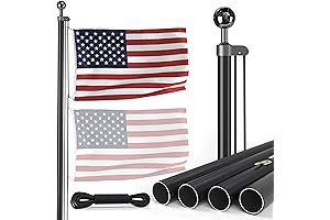 18FT Heavy Duty Flag Pole Kit for Outside