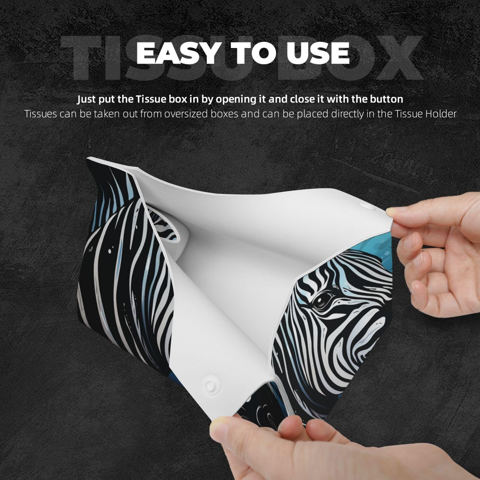 Amazon.com: Blue Sailfish Tissue Box Cover, Pu Leather Tissue Case