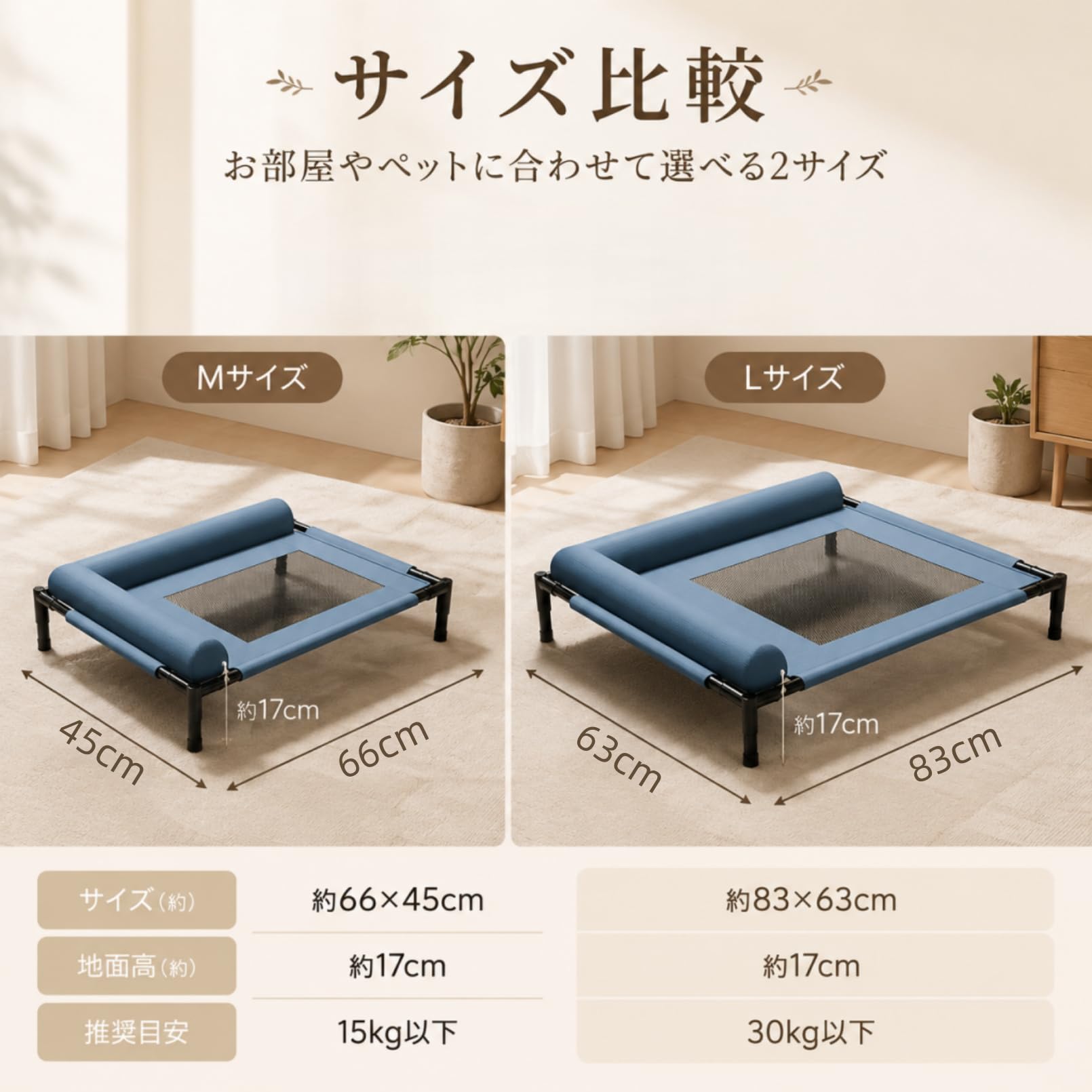 Amazon | YXXTEAH 犬用ベッド、ペットベッド、防湿通気性メッシュ、脚