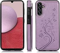 Vista 3 de Asuwish Funda de teléfono para Samsung Galaxy A14 5G con protector de pantalla de vidrio templado, tarjetero con soporte para tarjetero, soporte