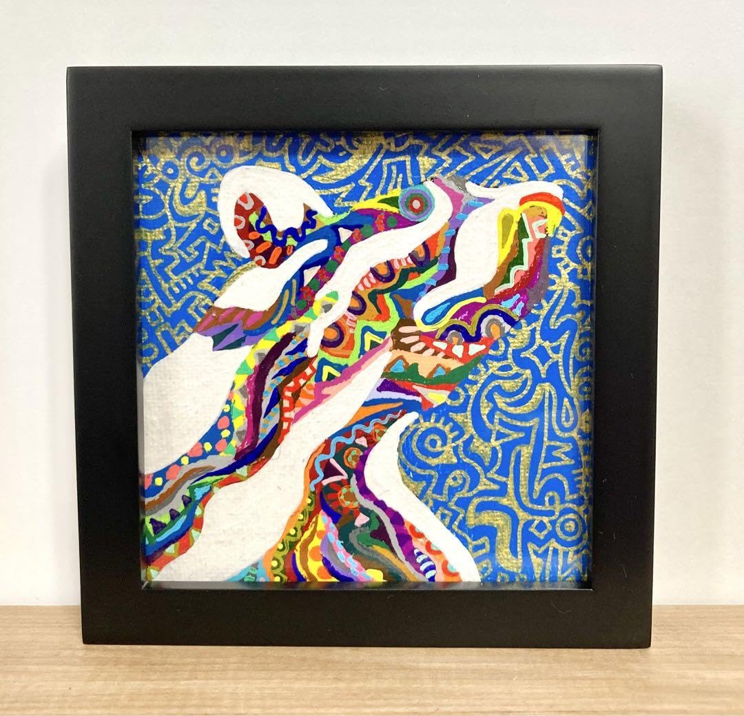 Amazon.co.jp: 原画 10角 アクリル画 アート 絵画 現代アート 動物画 