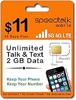 Vista 10 de Kit de inicio de tarjeta SIM y eSIM prepago SpeedTalk Mobile – Planes inalámbricos sin contrato $5 al mes de voz, texto y datos ilimitados