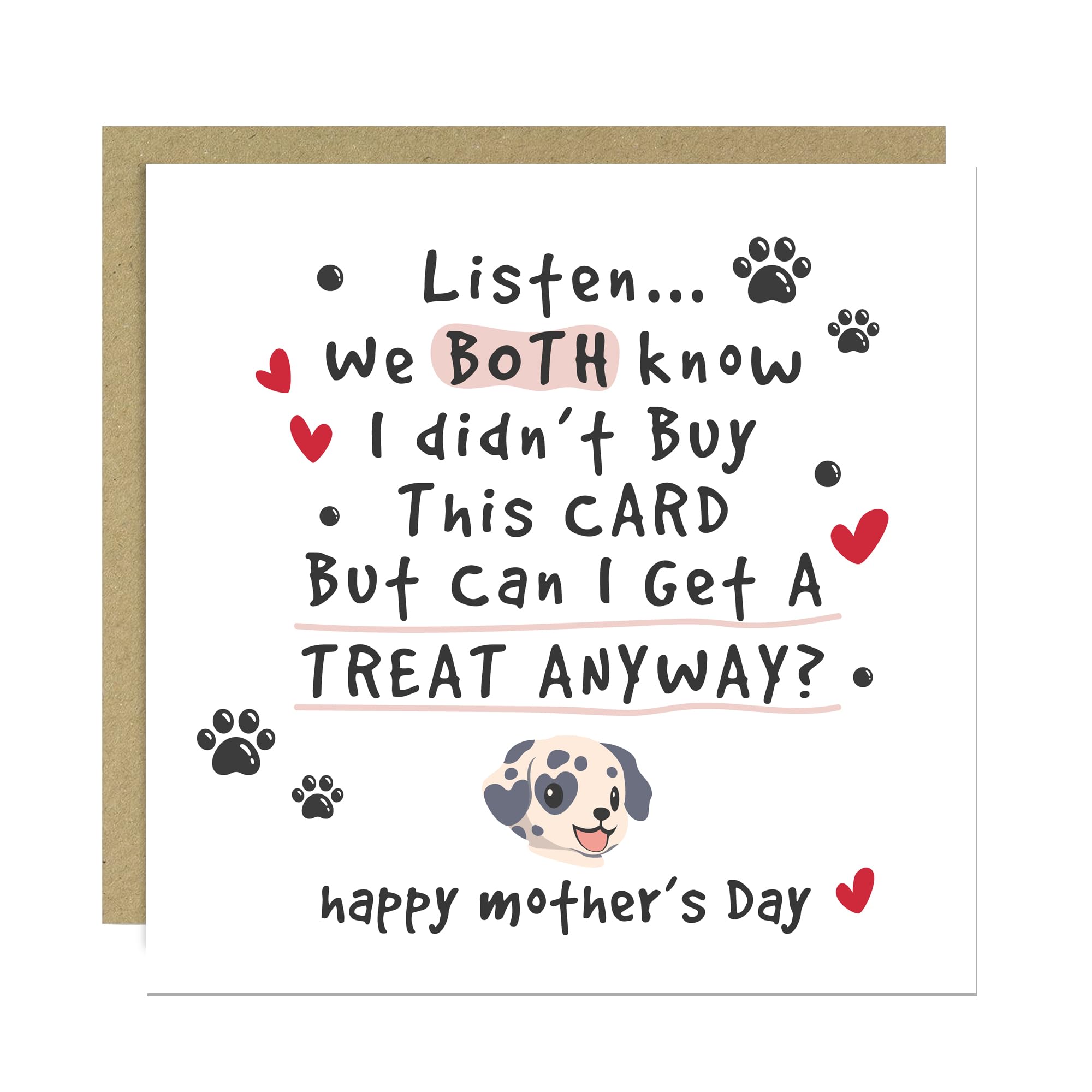 RED OCEAN Funny Mothers Day Card, Thank You Card For Mum On Mothers Day With Kraft Envelope, Hilarious Mum Cards From Daughter Son, Humorous Cards For Mother's Day