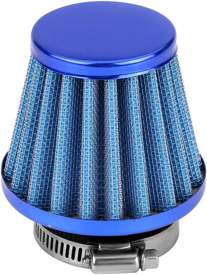 Motorcycle Air Filter 38 mm Air Filter Intake Induction Kit for ATV Quad Dirt Pit Bike (Colour: Blue)