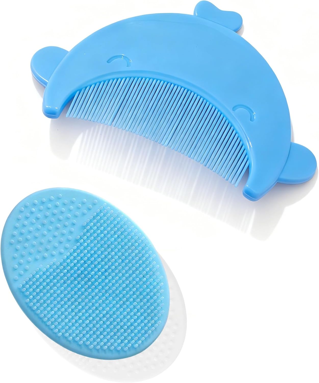 Brosse Bebe Cheveux LJFEA Brosse Et Peigne Pour Croûtes De Lait (2PCS), Brosse En Silicone Peigne Bebe