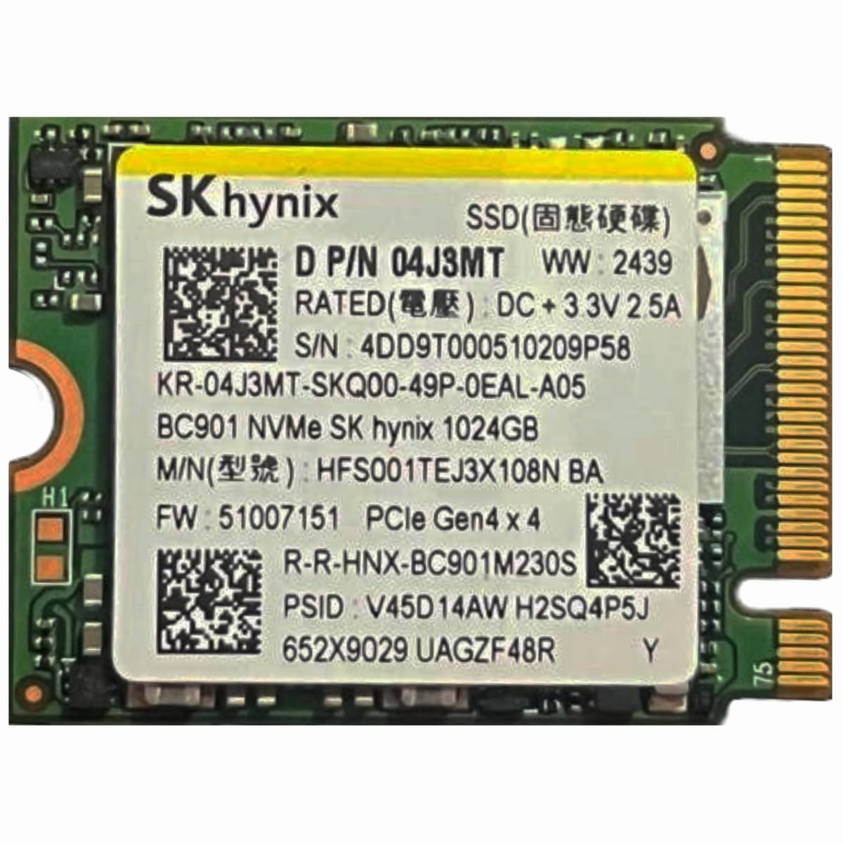 Mac-Axx™ 1024GB/1TB OEM-SK Hynix [Model No. - BC901, Form Factor - 2230, Gen - 4x4, Interface - PCIe Lane, Key - M-Key, Type - M.2 NVME SSD] | 365 Days Replacement Warranty-image-23