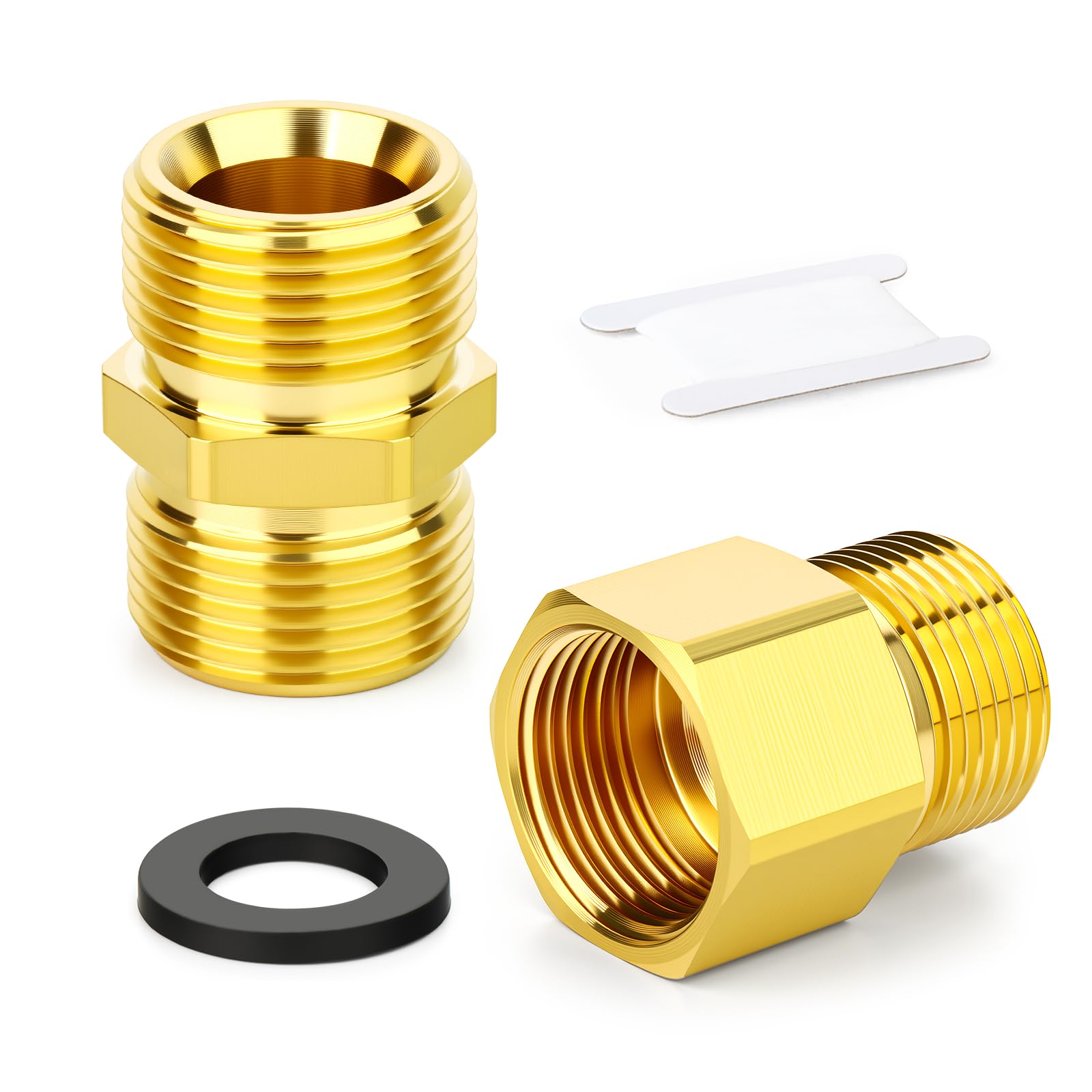 ERGAOBOY 2Pcs High Pressure Washer Adapter, M22-14mm Brass Pressure Washer Extension Quick Connect Kit