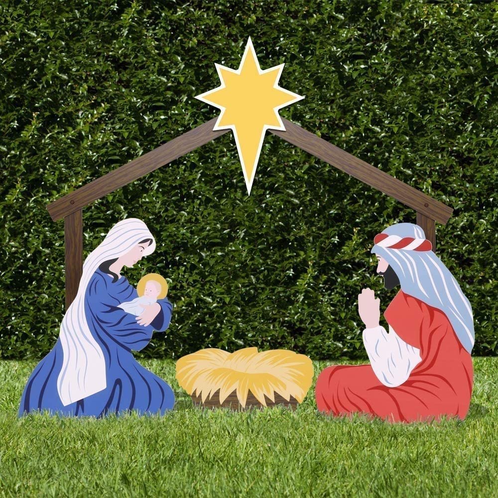 Buy Outdoor Nativity Scene Set, Jesus Nativity Scene Inserting Card
