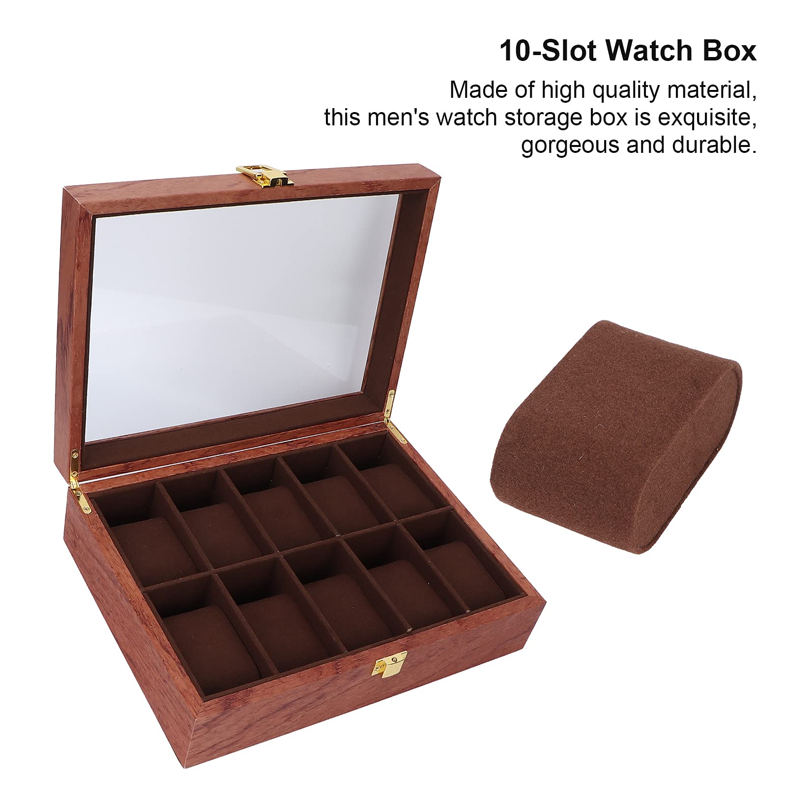 Caja de Almacenamiento de Relojes, Vitrina de joyería de Madera, Caja de visualización de Relojes, Caja de Reloj para Viajes de Negocios, Hotel, hogar, Oficina