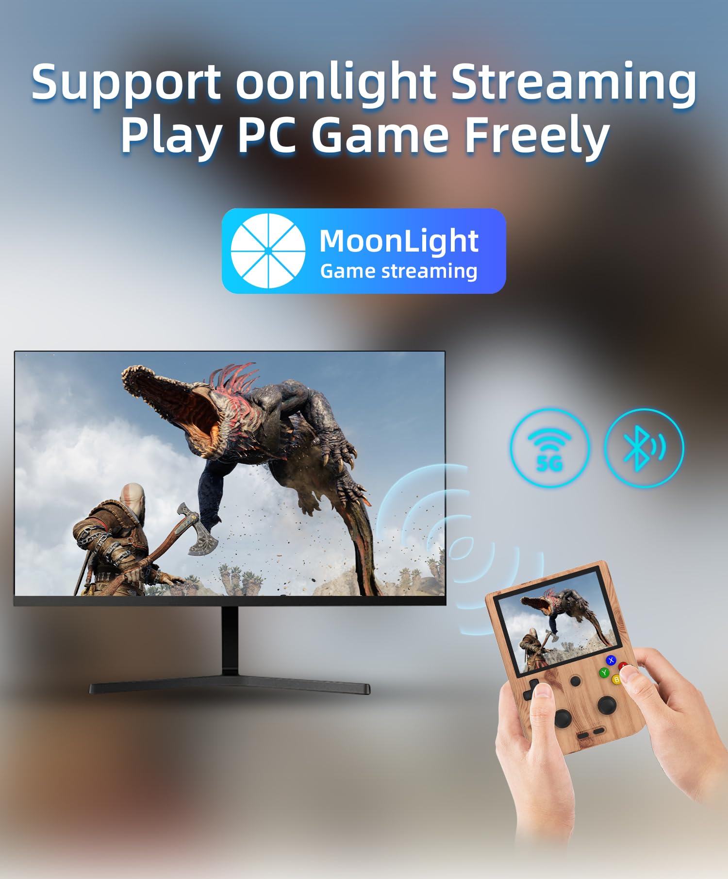 Promotion > Console de jeu ANBERNIC RG405V, 4 Go LPDDR4 128 Go eMMC,  Android 12, 5G WiFi, Bluetooth 5.0, carte TF 128 Go 3172 jeux, Moonlight  Streaming - Gris - code promo