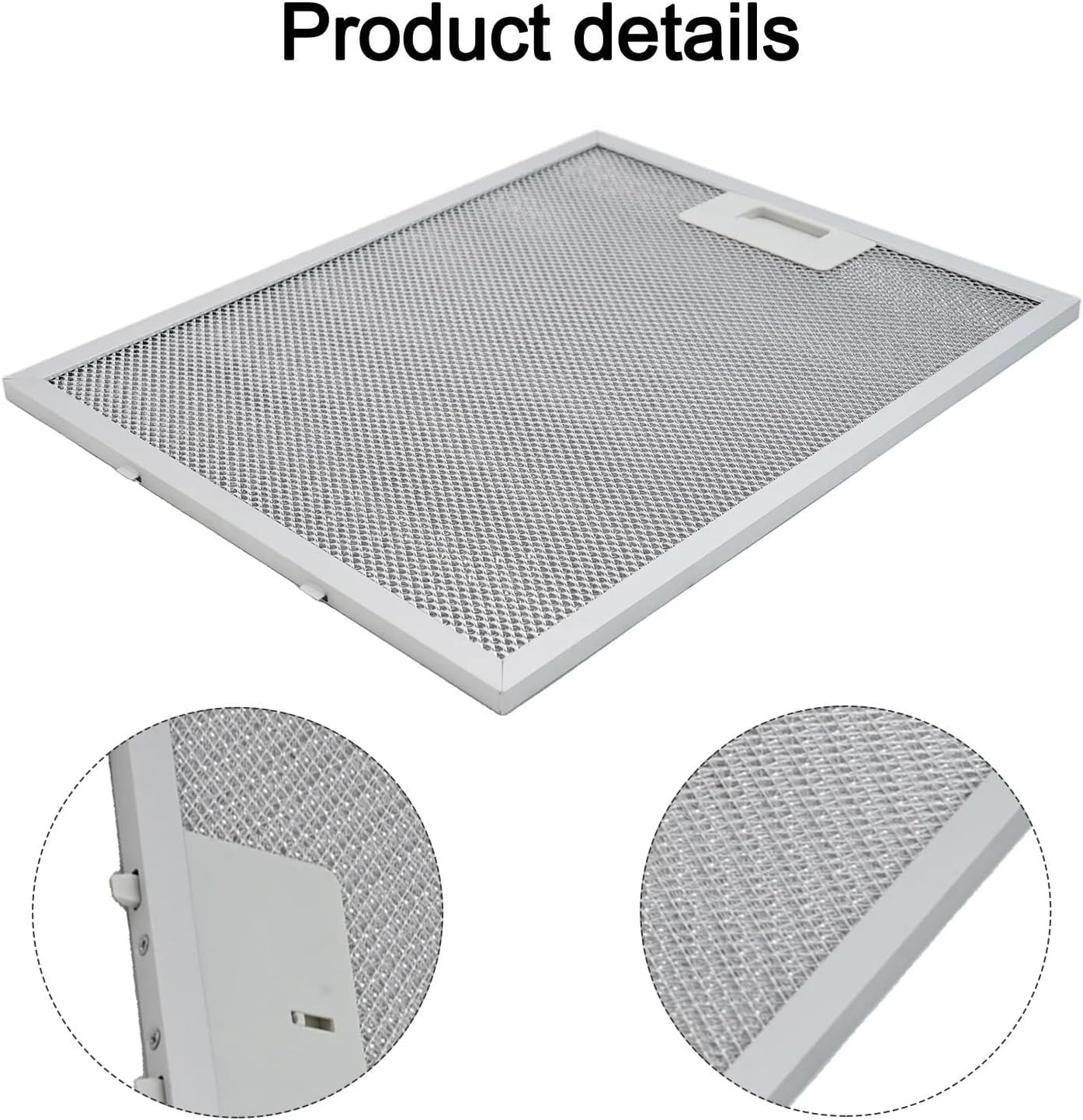 Reutilizables Filtro De Campana Extractora De Malla Metálica Plateada, 340x280x9 Mm, Adecuado for Purificadores De Aire Y Otros Electrodomésticos, 3 Piezas