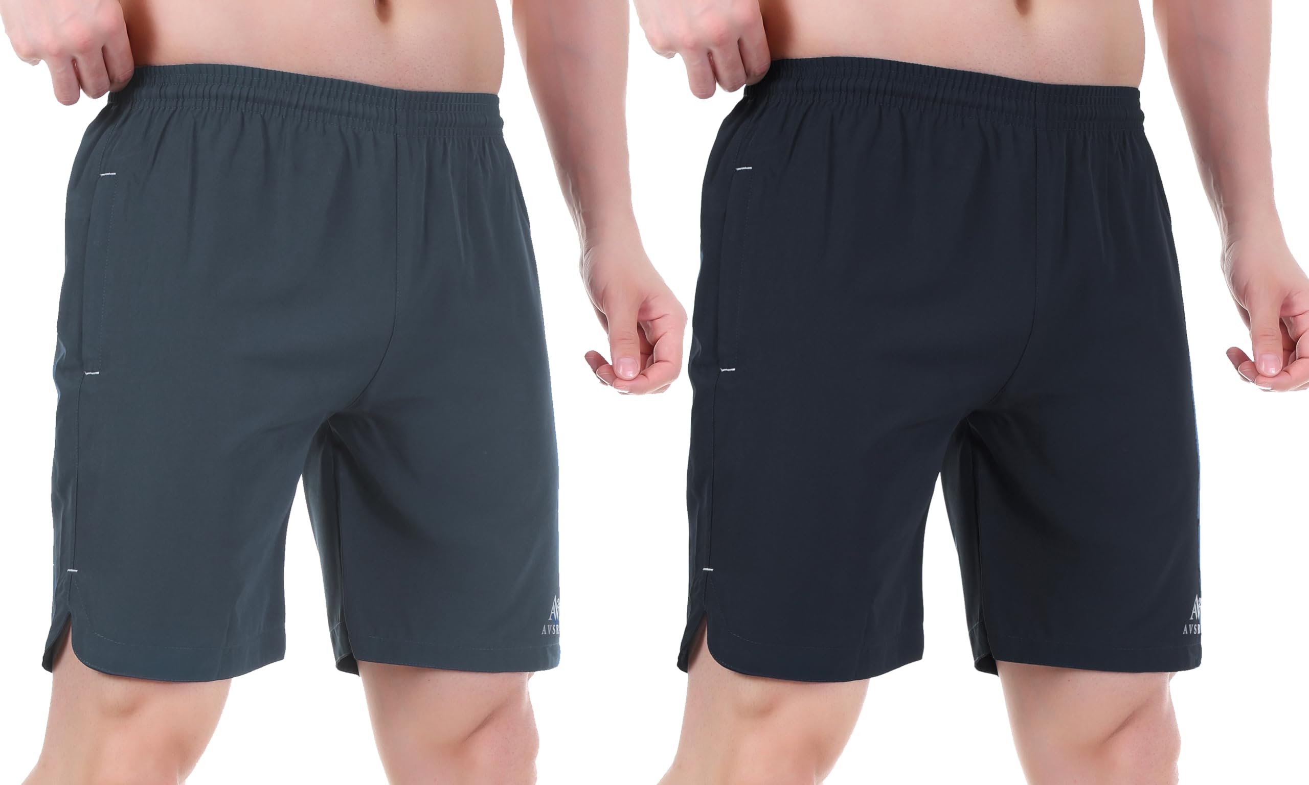avsra Men's Solid Regular Shorts, Athletic Shorts, Gym Running Training Shorts with Zip Pocket-picture-34