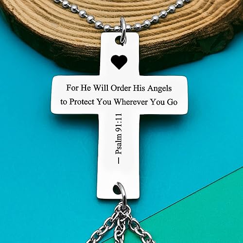 Miniatura 4 de Adornos colgantes de versículo bíblico para el hogar, vehículo, regalos de fe religiosa para mujeres y hombres, regalos para escritura cristiana,