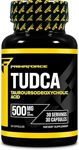 Primaforce TUDCA (ácido tauroursodesoxicólico) 30 porciones, 500 mg de Tudca por porción | Sales biliares de alta calidad, sin gluten, suplemento