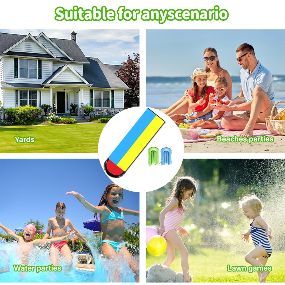 Toboggan Aquatique, 480 X 140cm Ventre Glisse avec 2 Bodyboards, Toboggan Aquatique à Double Piste avec Arroseur Intégré, Tapis de Glisse Eau Enfant Adulte pour Le Jardin, Piscine, Extérieu