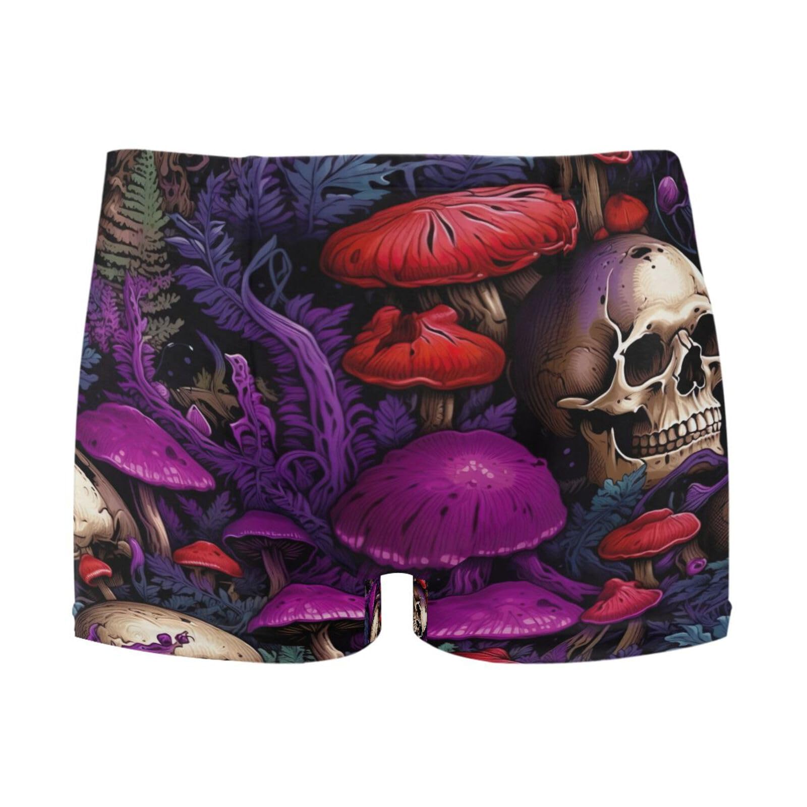 UMIRIKO Mens Swimwear Skull Mushroom Short Swim Trunks Square Leg Swimsuit Bathing Suits for Men L 202a2054