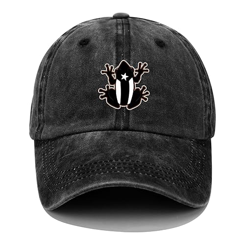 Puerto Rico Rana Frog Baseball Hat Washed Baseball Cap for