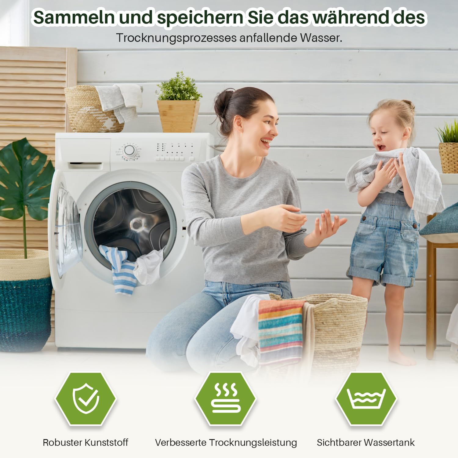Wasserbehälter Kondensatbehälter für Candy Hoover 40008542 40009648, Waschtrockner Behaelter Zubehör für Wäschetrockner Kondenstrockner