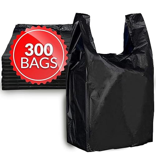 Reli Bolsas para camisetas 300 unidades negro 115 x 65 x 22 pulgadas bolsas de plástico negras liso comestibles bolsa de compras restaurantes Reli Bolsas para camisetas 300 unidades negro 115 x 65 x 22 pulgadas bolsas de plástico negras liso comestibles bolsa de compras restaurantes