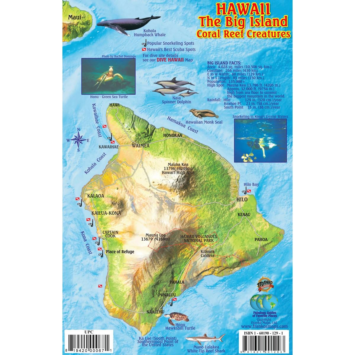 Franko Maps Hawaii Reef Creatures Fish ID for Scuba Divers and Snorkelers