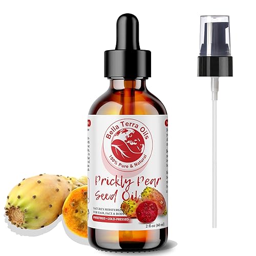 Miniatura 1 de Bella Terra Oils - Aceite de semilla de tuna 2 oz - La esencia del cactus de tuna de 2 onzas, un refugio de vitamina A y magnesio, una adición
