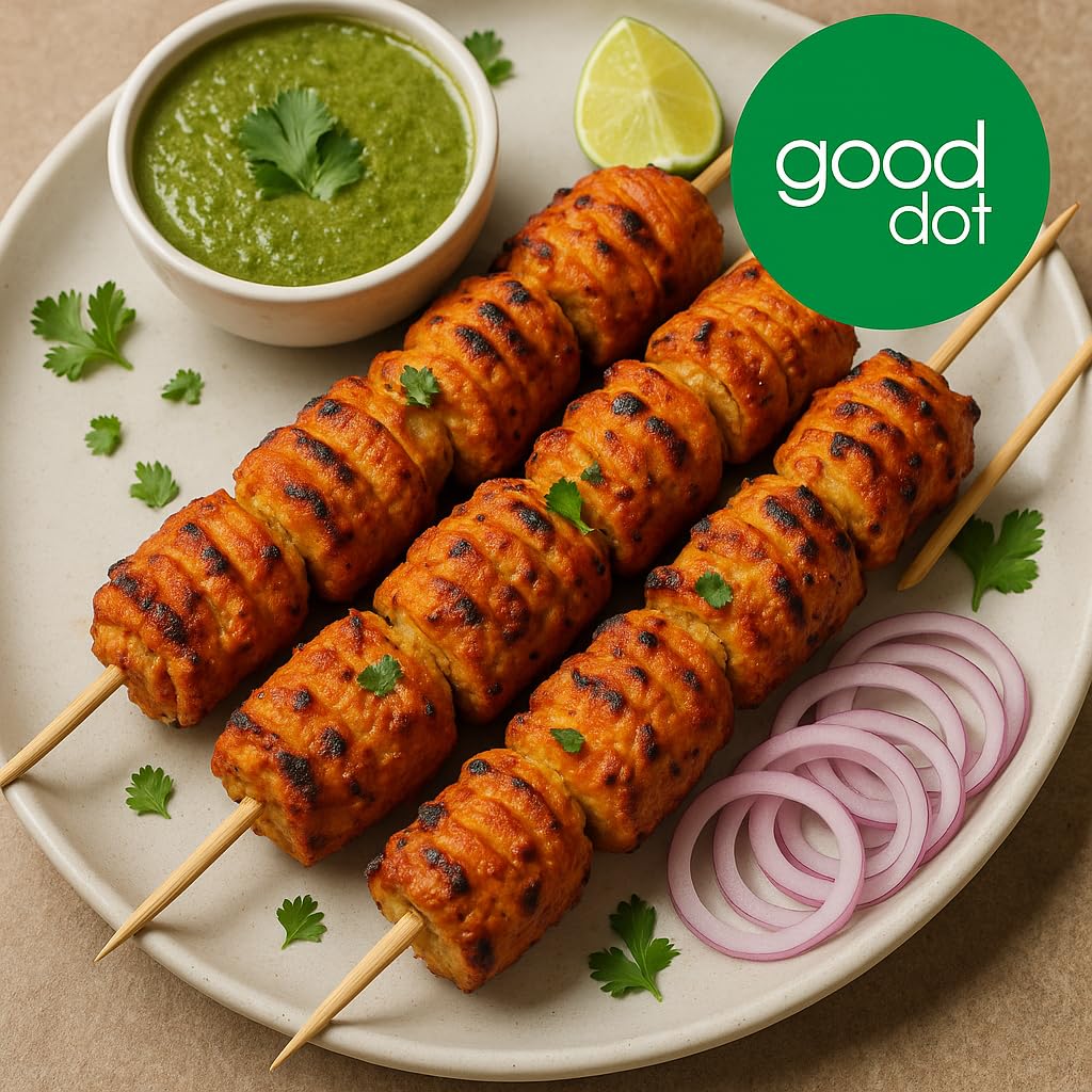 GoodDot Soya Chaap Pack of 2 | 1300g | 73g Protein | Plant-Based Mock Meat | Ready to Cook | Vegan Protein Food | Preservative Free | 12 Month Shelf Life | No Refrigeration Needed 2