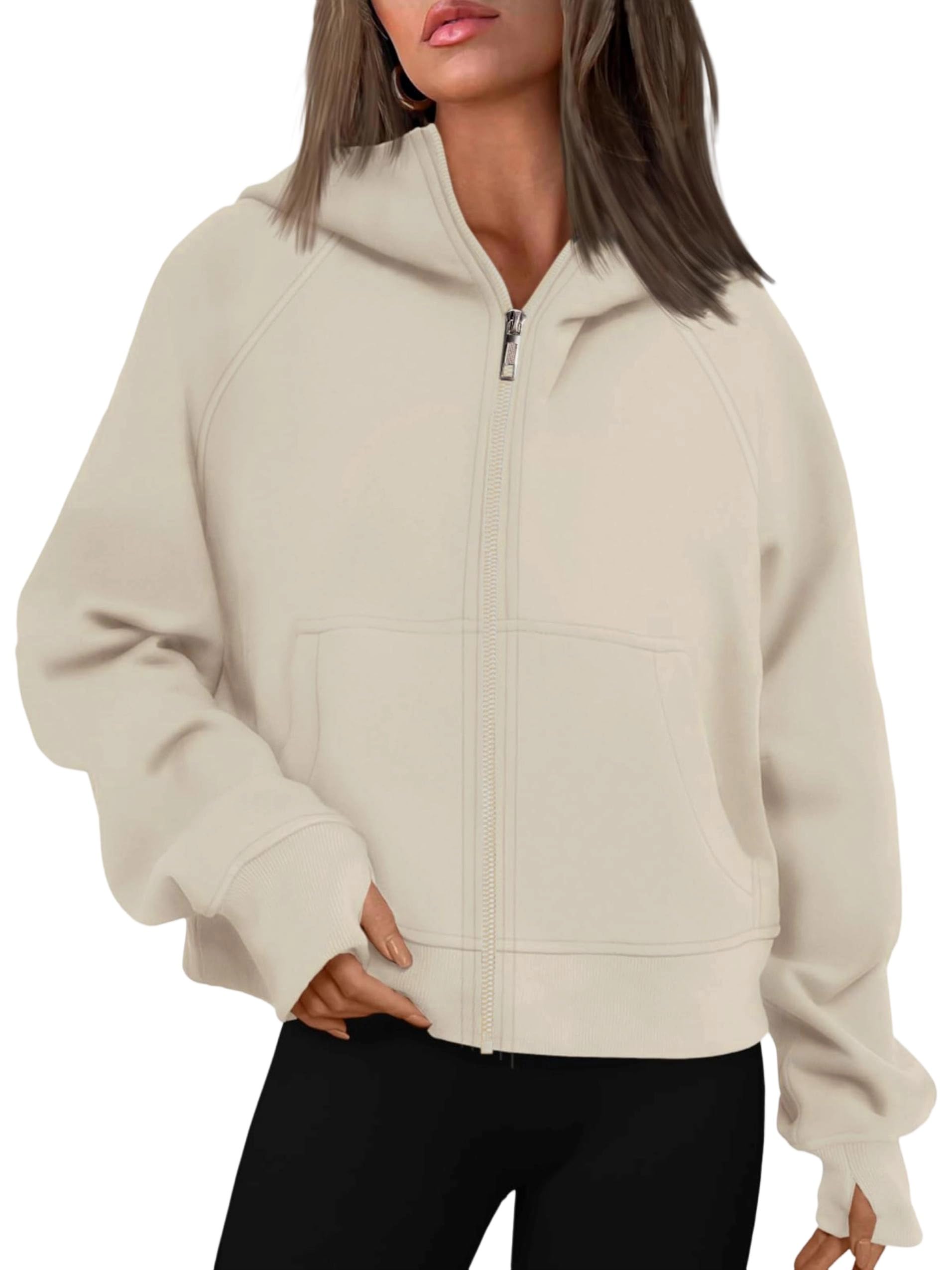 Timuspo Sudadera con capucha para mujer 2024, sudadera con capucha para otoño e invierno, sudadera con capucha con cremallera