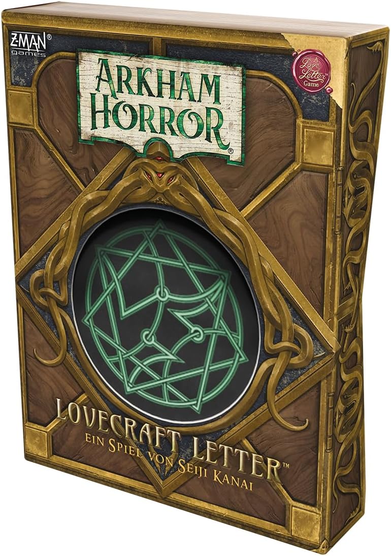 Z-Man Games, Arkham Horror: Lovecraft Letter, Connoisseur Game, Card Game, 2-6 Players, from 14+ Years, 30-45 Minutes, German