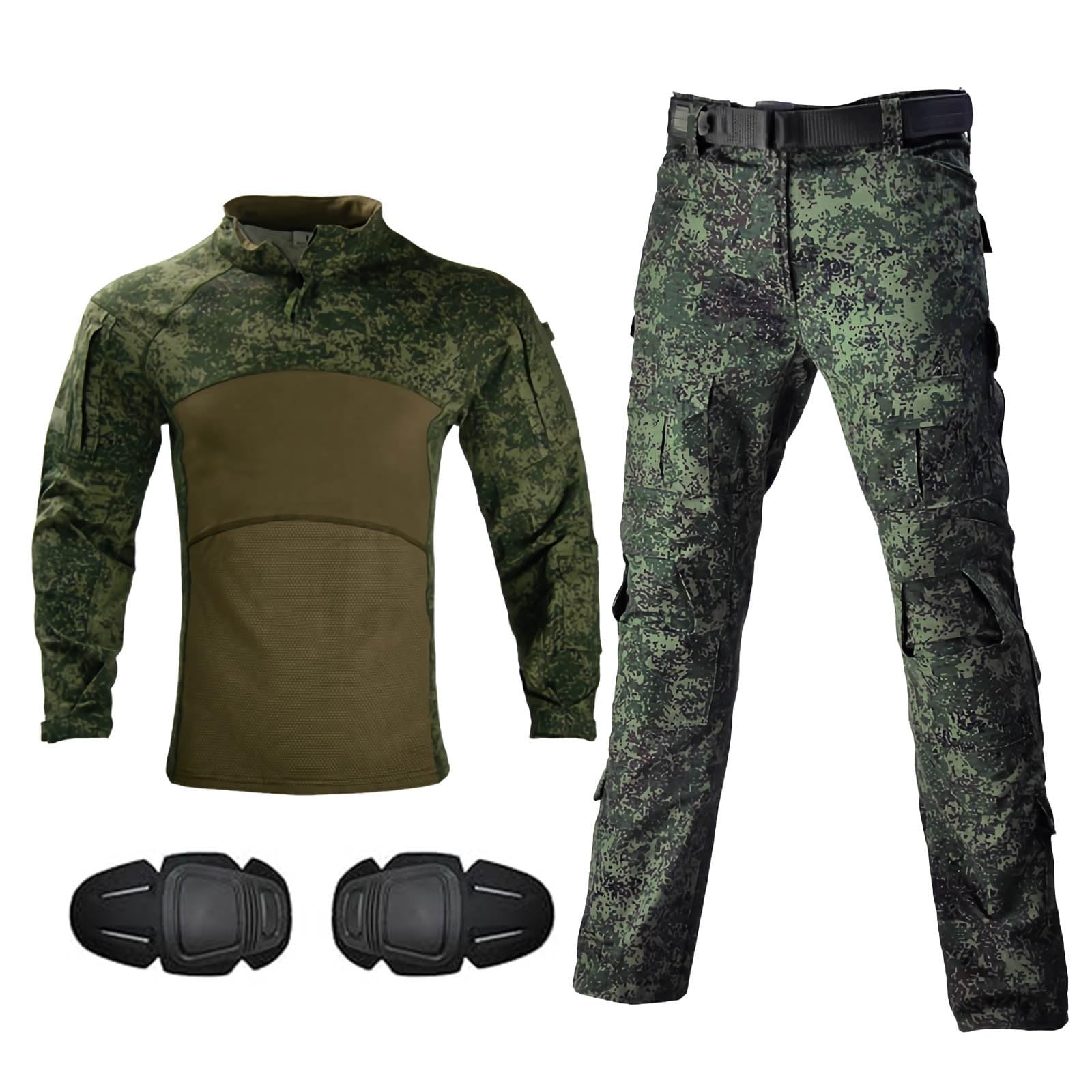 Trajes Tácticos Militares para Hombre, Manga Larga, Uniformes Del Ejército, Camisa y Pantalón de Combate con Rodilleras