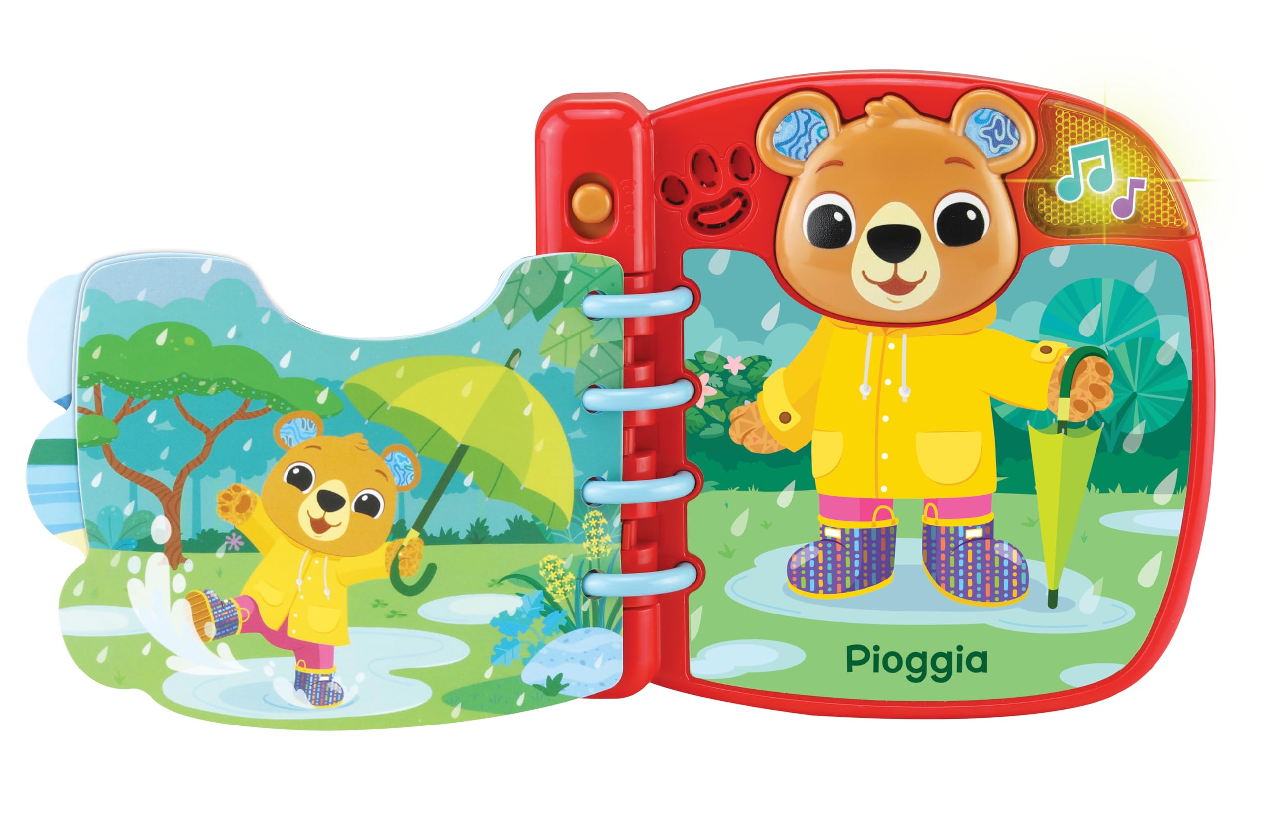 VTech Wie kleide ich Mich Heute an? Interaktives und sensorisches Buch für Kinder, lernt, Kleidung und Wetter zu kombinieren, mehr als 50 Melodien enthalten, interaktive Seiten, italienische Sprache,