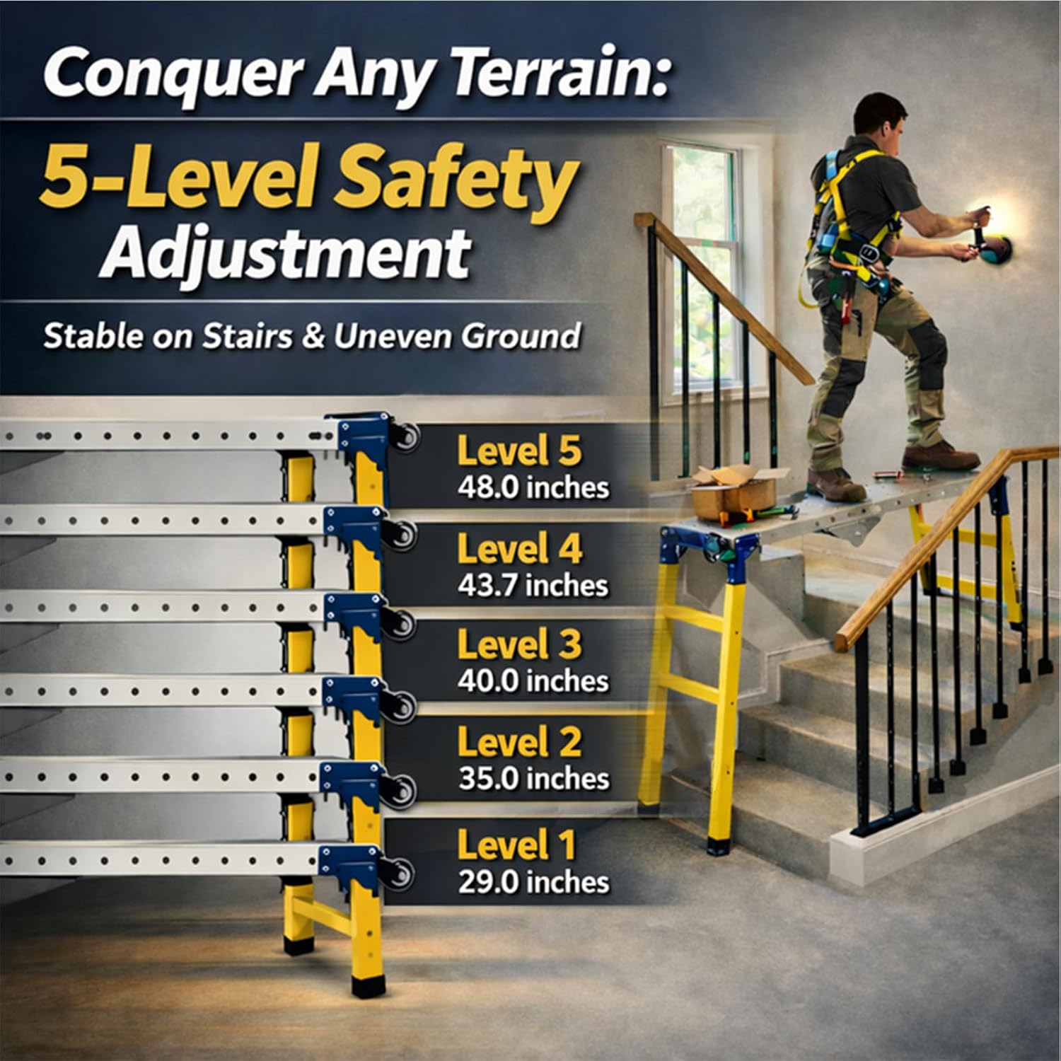 4000LBS Folding Welding Table, Portable Welding Table with 5 Height-Adjustable, Alloy Steel Constrution Work Table with Galvanized Welding Table Top, for Welding Assembly Repair, 360° Lockable Casters