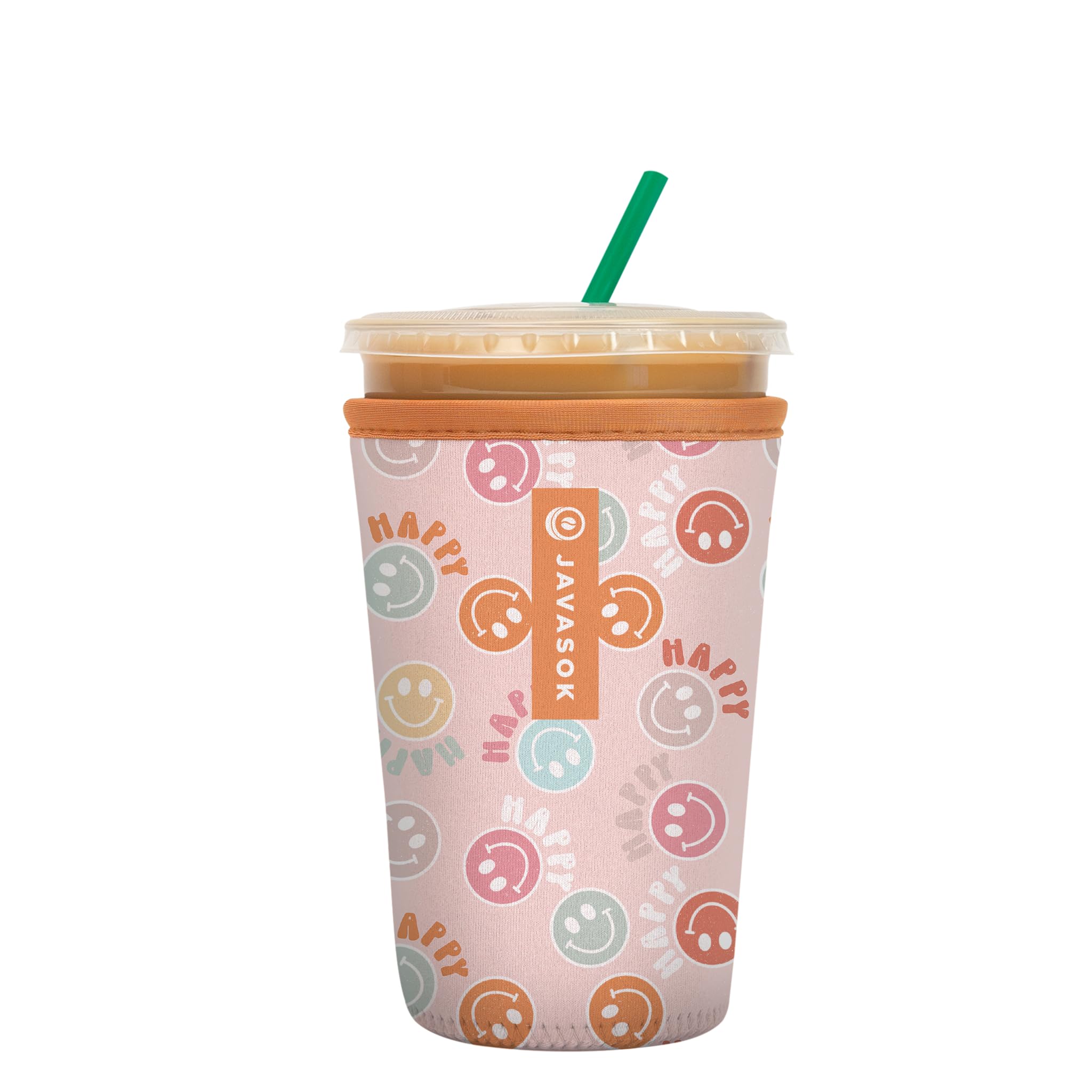 Sok It JavaSok Iced Coffee &amp; Cold Soda Insulated Neoprene Cup Sleeve (Mood Booster, Medium: 22-28oz)