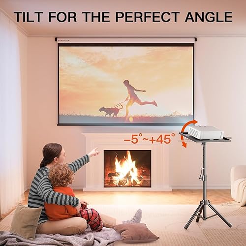 Miniatura 2 de AMADA Soporte para proyector, soporte para laptop con altura ajustable de 22 a 36 pulgadas, soporte de proyector resistente como bastidores de DJ,