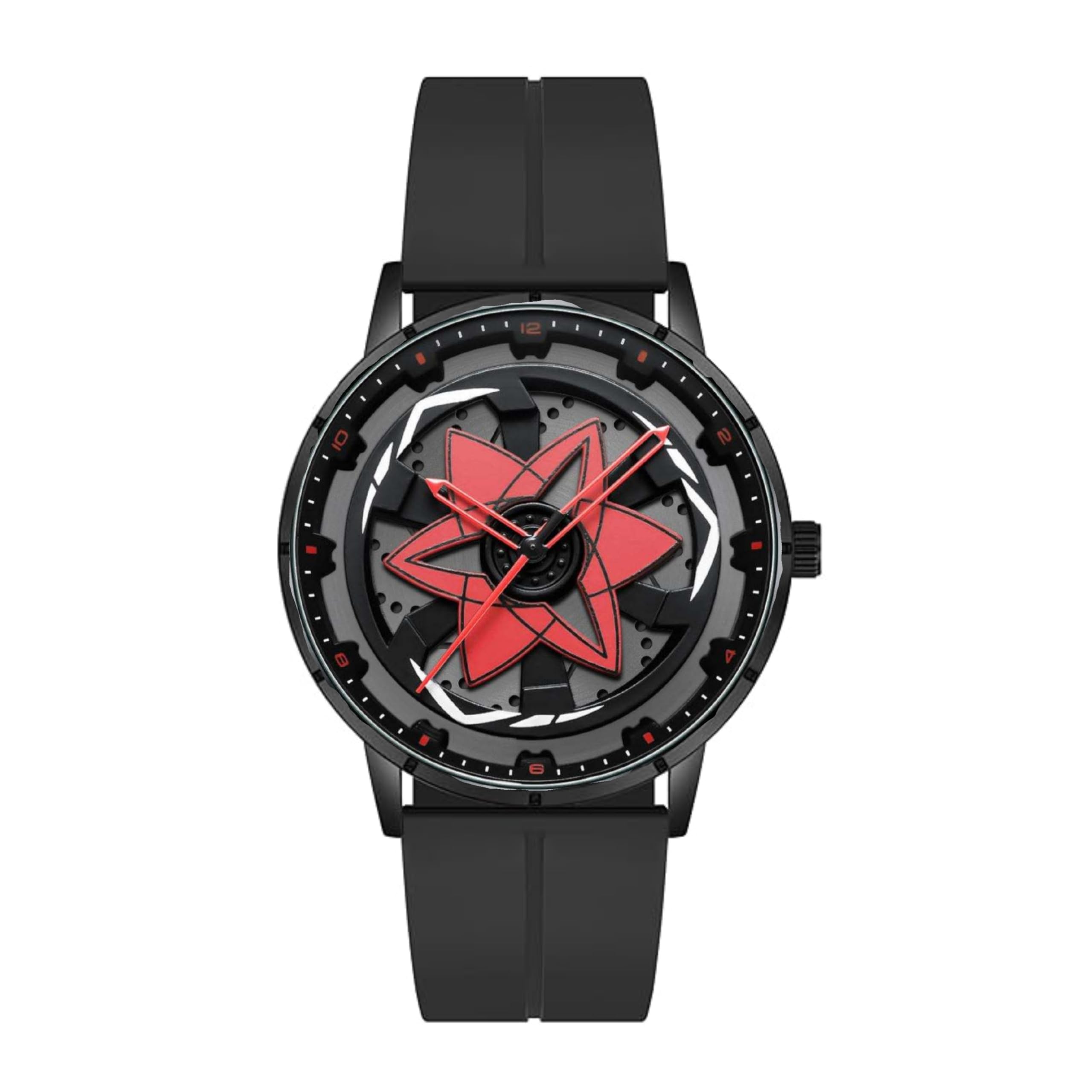 Men Analogue Spinning Wheel Concept Multicolor Star Rotating Dial Stylish Wrist Sports Watches for Men's & Boy's Silicon Magnet Lock Stylish Waterproof Strap-Gift Watch for Men-image-8